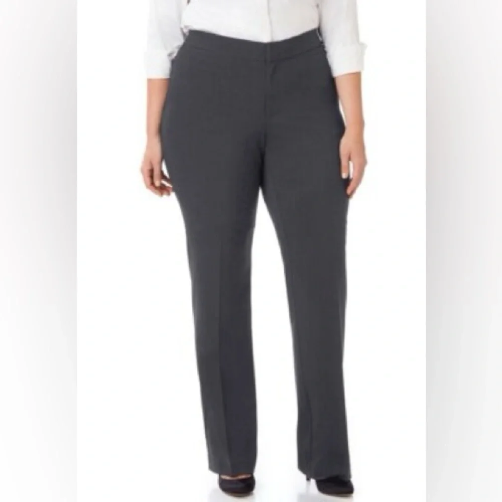 NWT Catherine’s Plus Jayne Straight Leg Pants in Grey Size 24W